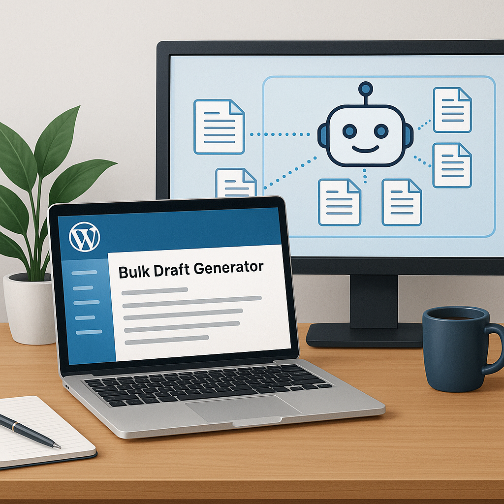 bulk generate blog posts in wordpress with ai (plixora bulk draft generator demo) section image